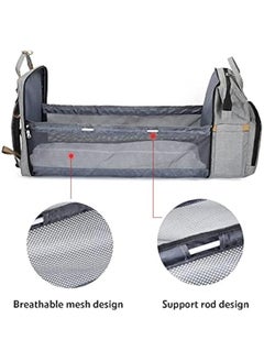 Gonice Diaper Bag Backpack, Multifunctional Baby Bag Diaper Bag with Changing Station, Portable Diaper Changing Bags Waterproof Large Capacity Travel Mummy Bag  - Image 5