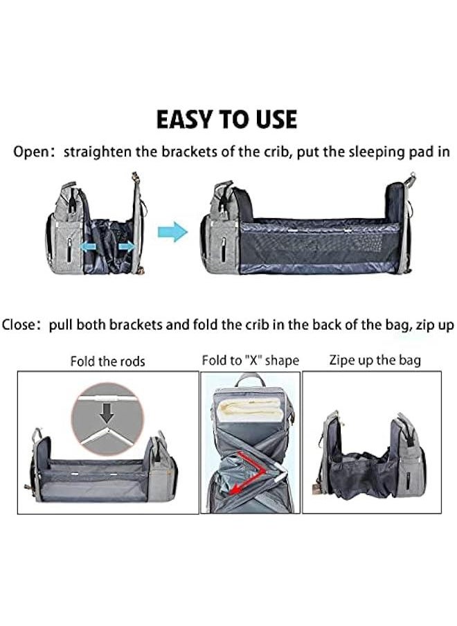Gonice - Diaper Bag Backpack, Multifunctional Baby Bag Diaper Bag with Changing Station, Portable Diaper Changing Bags Waterproof Large Capacity Travel Mummy Bag - Image 1