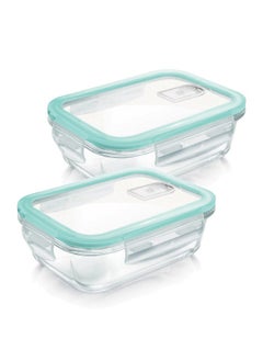 Treo Glass By Milton Hi Borosilicate Clip Fresh Rectangular Container, Set Of 2, 1000 Ml Each, Transparent Air Tight Microwave Safe Oven Safe Refrigerator Safe Bpa Free Stackable Dishwasher Safe - pzsku/Z5C3837EDD11CAA59D2BEZ/45/_/1737721232/b7bb681a-1f6b-463c-8769-8e389240f05c