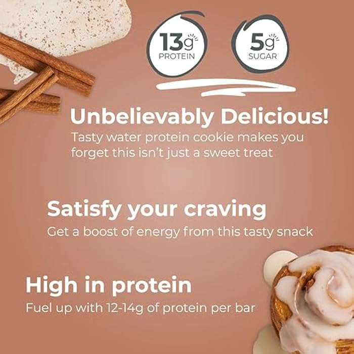 Power Crunch Protein Wafer Bars, High Protein Snacks with Delicious Taste, Cinnamon Roll, 1.4 Ounce (12 Count) - Image 2