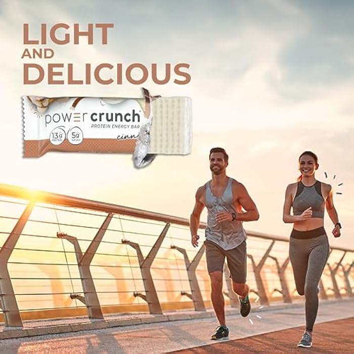 Power Crunch Protein Wafer Bars, High Protein Snacks with Delicious Taste, Cinnamon Roll, 1.4 Ounce (12 Count) - Image 4