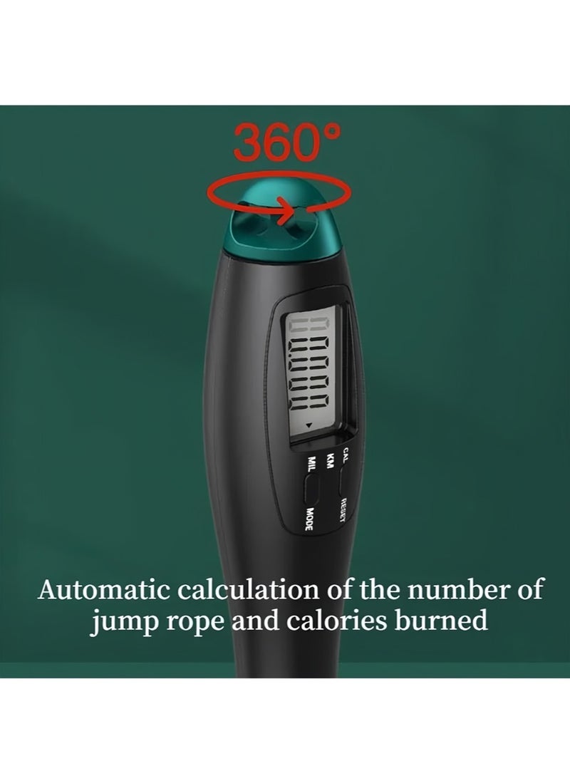 Leon Home Dual Purpose Digital Jump Rope - Adjustable Counting Skipping Rope - Multimode Skipping Rope with Calories - 360° anti-winding - Cordless Jumping Rope for Fitness Exercise Gym - Image 4