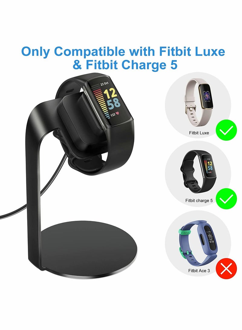 Zikra Charger Dock for Fitbit Luxe/Fitbit Charge 5,Replacement USB Charging Cable Dock Stand for Fitbit Charge5 - Image 2