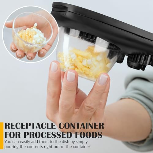 CraftyCrocodile Egg Slicer for Hard Boiled Eggs - 3 Slice Modes Egg Cutter, Heavy Duty, Stainless Steel Dicer - Kitchen Chopper Tool for Strawberry, Mushroom, Grape, Cherry Tomato - Black - Image 4
