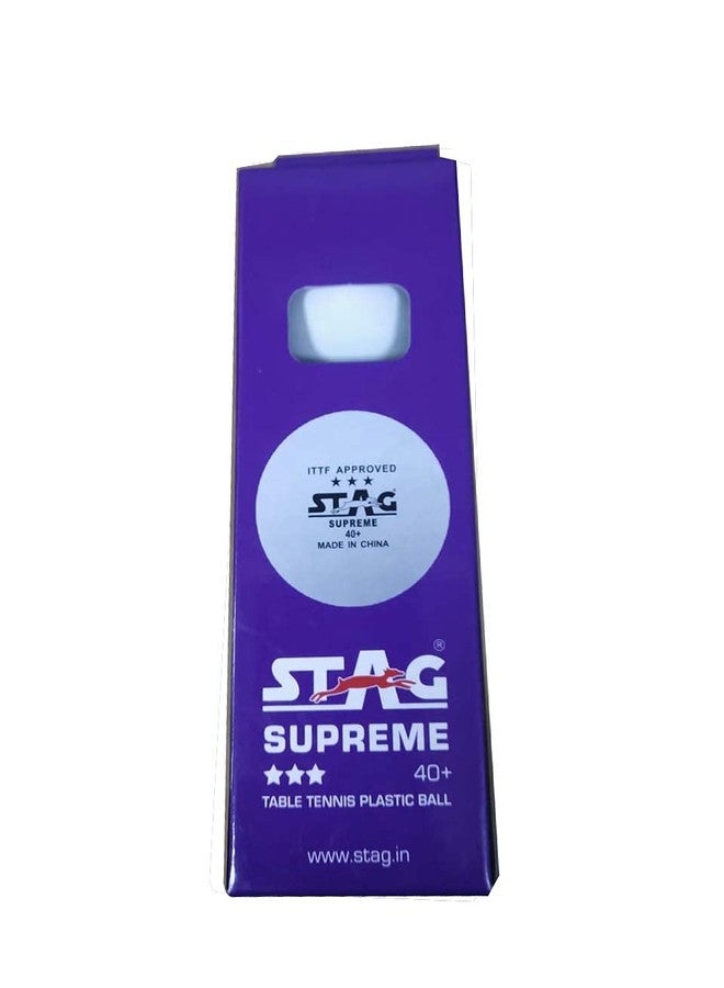 STAG Supreme Plastic Table Tennis Balls, Size Standard, (White) - Image 5
