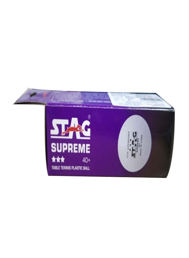 STAG Supreme Plastic Table Tennis Balls, Size Standard, (White) - Image 4