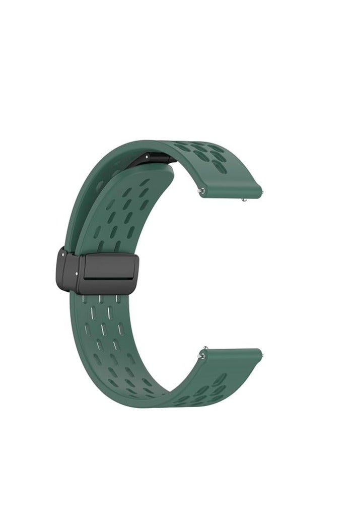 Strap Silicone Magnetic Clasp 20MM Band For Samsung Gear Sport/Watch 4/Watch 5/Watch 5 Pro/S2 classic/active 2 40mm 44mm/Amazfit GTS 3/4/4 Mini/Bip 3/GTS 2 mini/GTS 2e/Bip