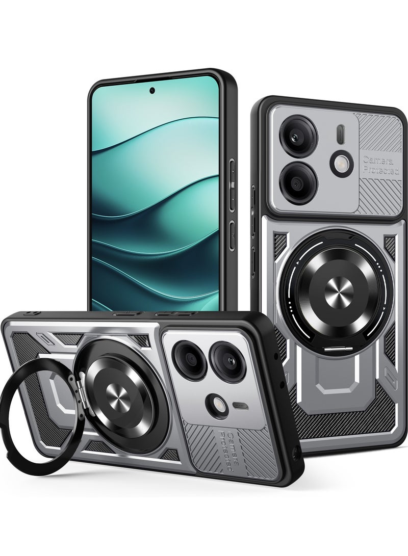 Case Cover Shock Resistant Protect Camera TPU + PC Compatible with Redmi Note 14 4G (Grey)