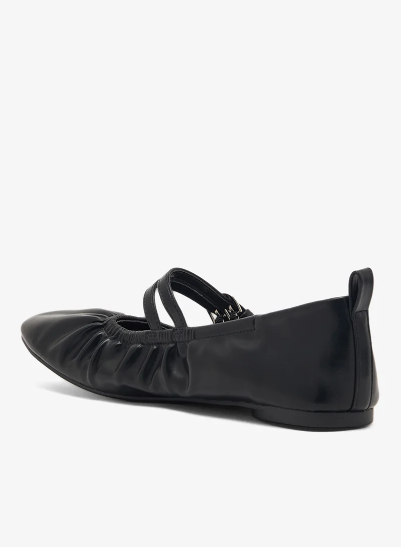 London Rebel BLACK PU Mia Ballet Flats for Women | Best Price UAE