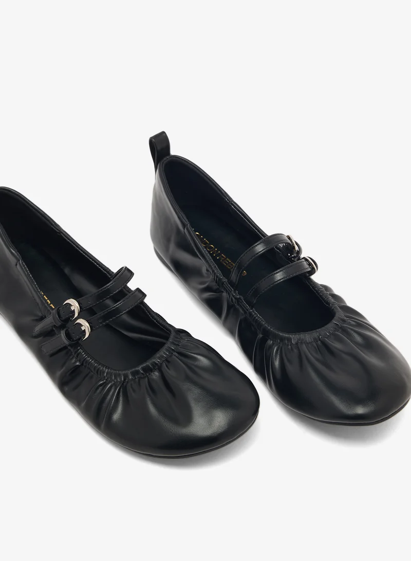 London Rebel BLACK PU Mia Ballet Flats for Women | Best Price UAE