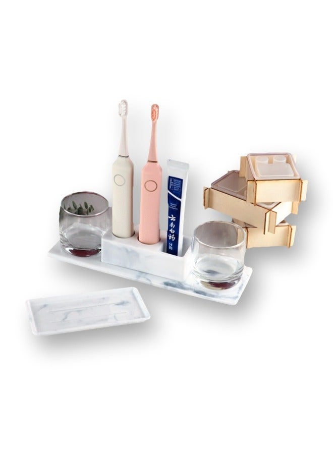 جرافيتي ريزن قالب سيليكون مكون من 5 أنواع ورف فرشاة أسنان - Image 2