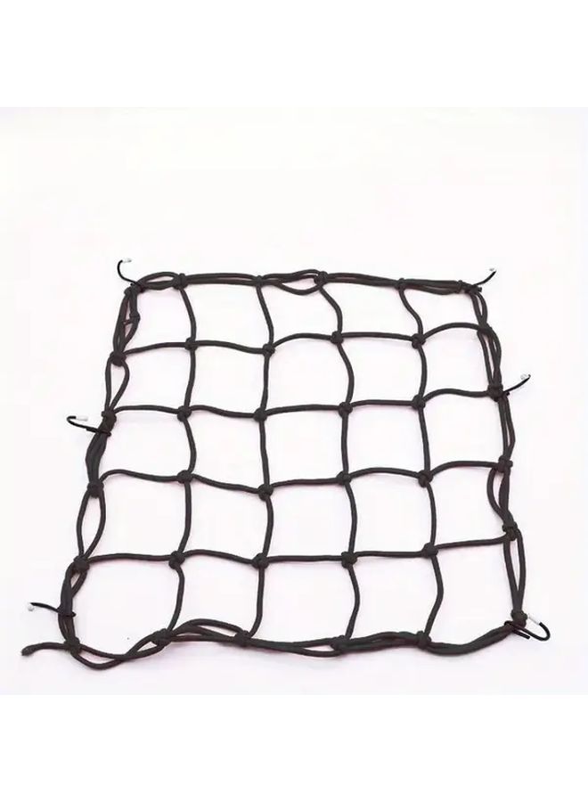 15 x 15 Inch Motorcycle Cargo Net Expandable to 30 x 30 Inches with 6 Hooks and 2 x 2 Inch Mesh - Image 1