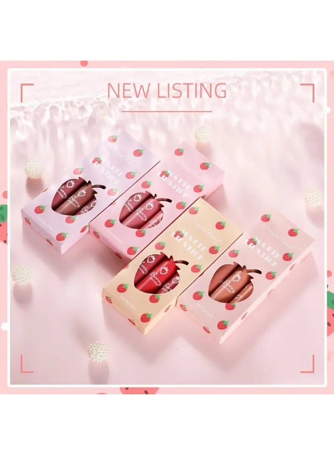 Dragon Ranee مجموعة أحمر شفاه دراجون راني غير اللامع من 3 - لمسة مخملية، خالية من الكحول، لون شفاه طويل الأمد، مناسب لجميع أنواع البشرة، مصنوع من البترولاتوم المغذي - مجموعة زبدة شفاه غير لزجة ومقاومة للنقل - Image 4