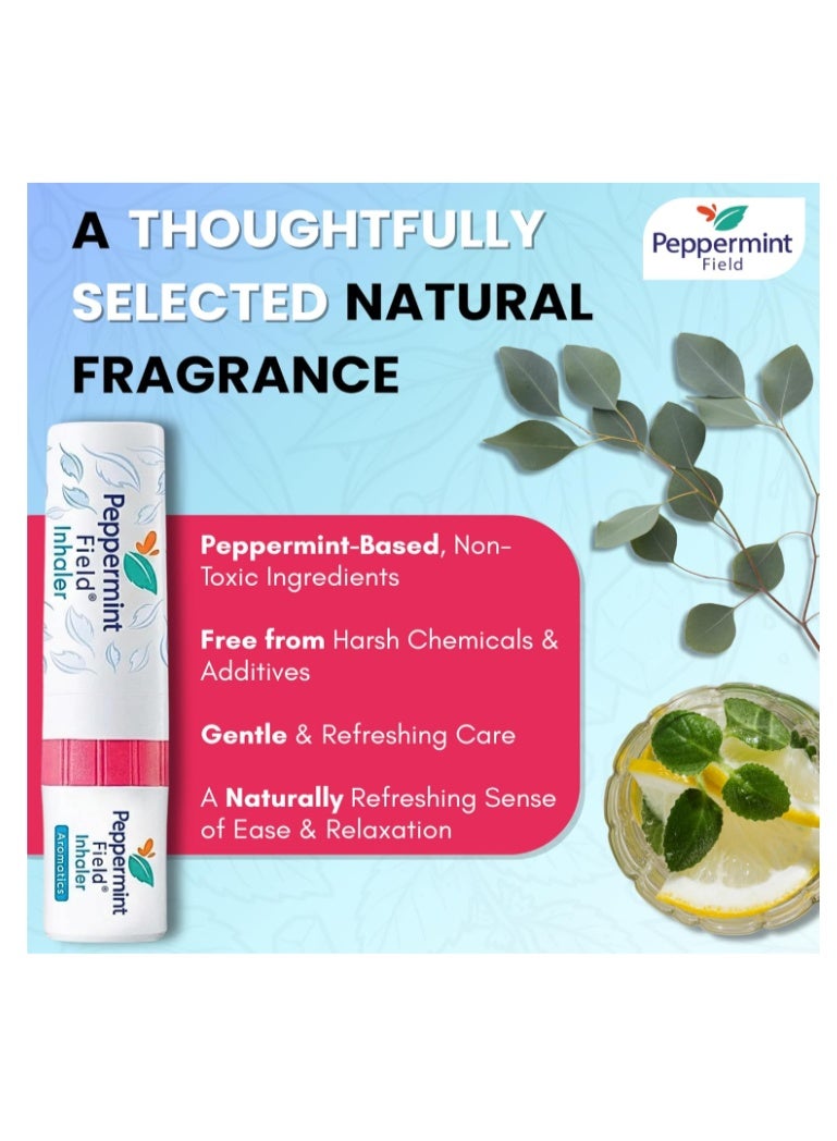 Peppermint Field Aromatics Nasal Inhaler Pack of 6 - Strong Thai Peppermint Relief - Image 2