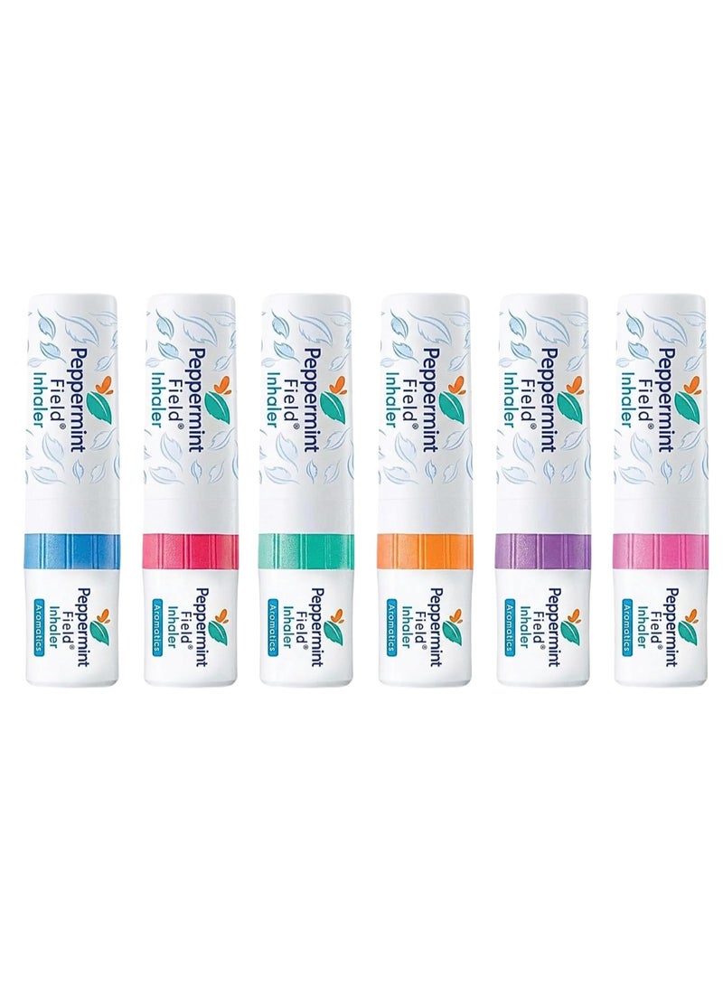 Peppermint Field Aromatics Nasal Inhaler Pack of 6 - Strong Thai Peppermint Relief - Image 1
