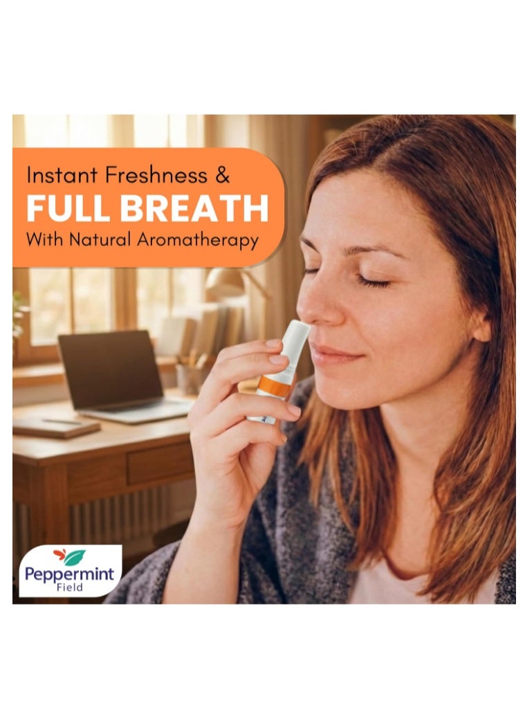 Peppermint Field Aromatics Nasal Inhaler Pack of 6 - Strong Thai Peppermint Relief - Image 4