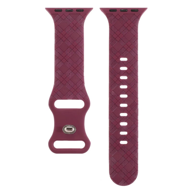 Bluejw Laser Grid Silicone Watch Band for Apple Watch Ultra 2/9/8/7/6/5/4/SE/3 - Soft Rubber Strap - Replace Your Watch Band - Image 1