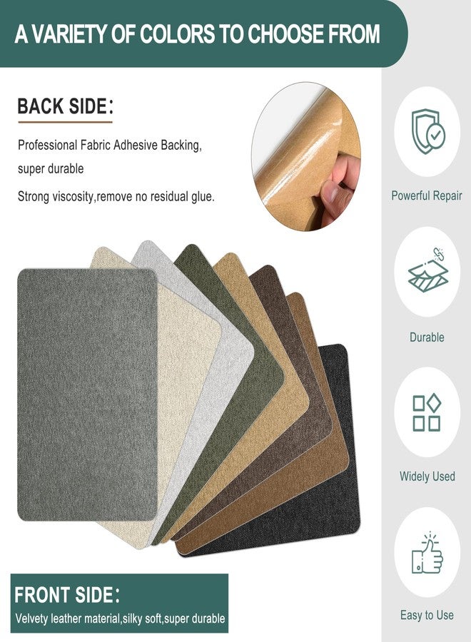 Azobur Couch Patch Repair Fabric,Microfiber Fabric, Self-Adhesive, for Sofa Repair and Upholstery, 2 Pieces, 9.5 x 11 inches (Gray) - Image 3