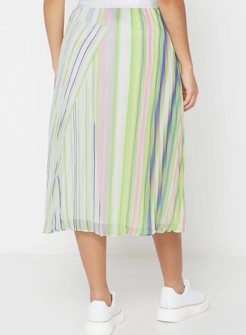 DKNY High Waist Printed Maxi Skirt