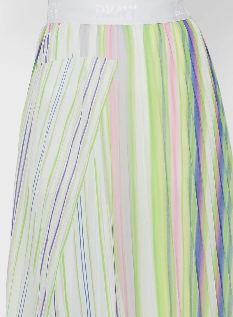 DKNY High Waist Printed Maxi Skirt