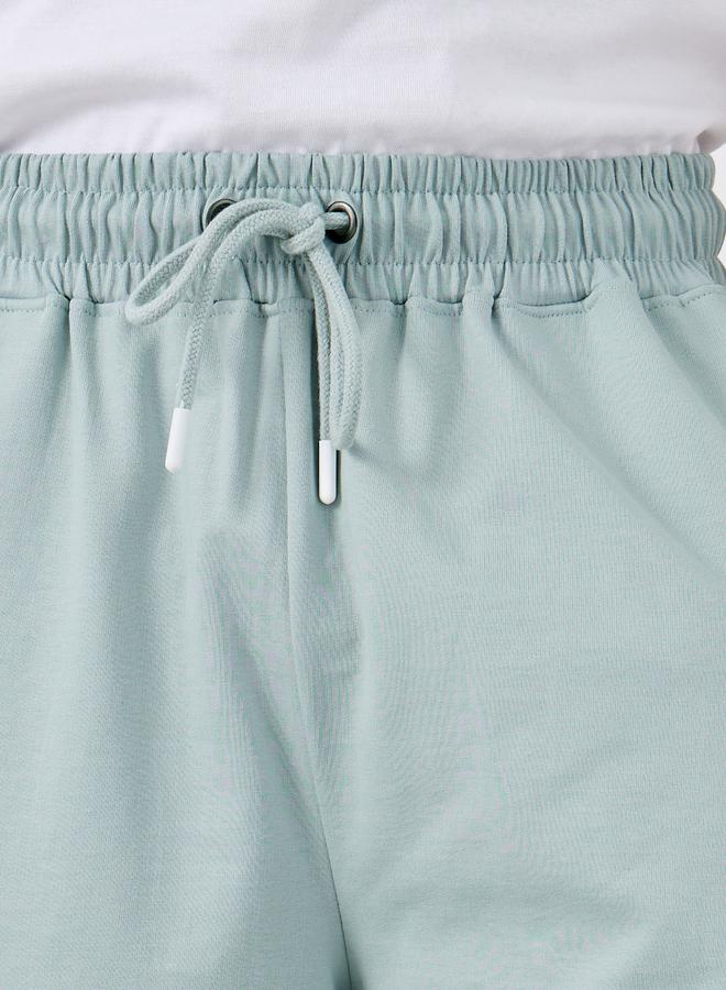 Styli Solid Oversized Shorts with Drawstring - Image 3