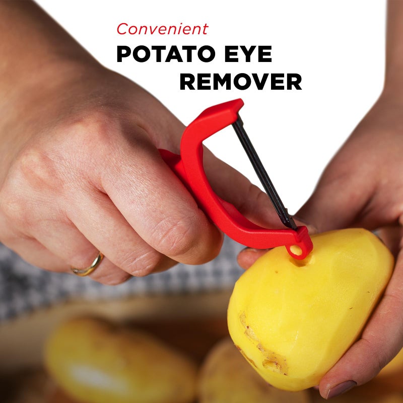 Kuhn Rikon Original Swiss Peeler 3-Pack Red/Green/Yellow - Image 5