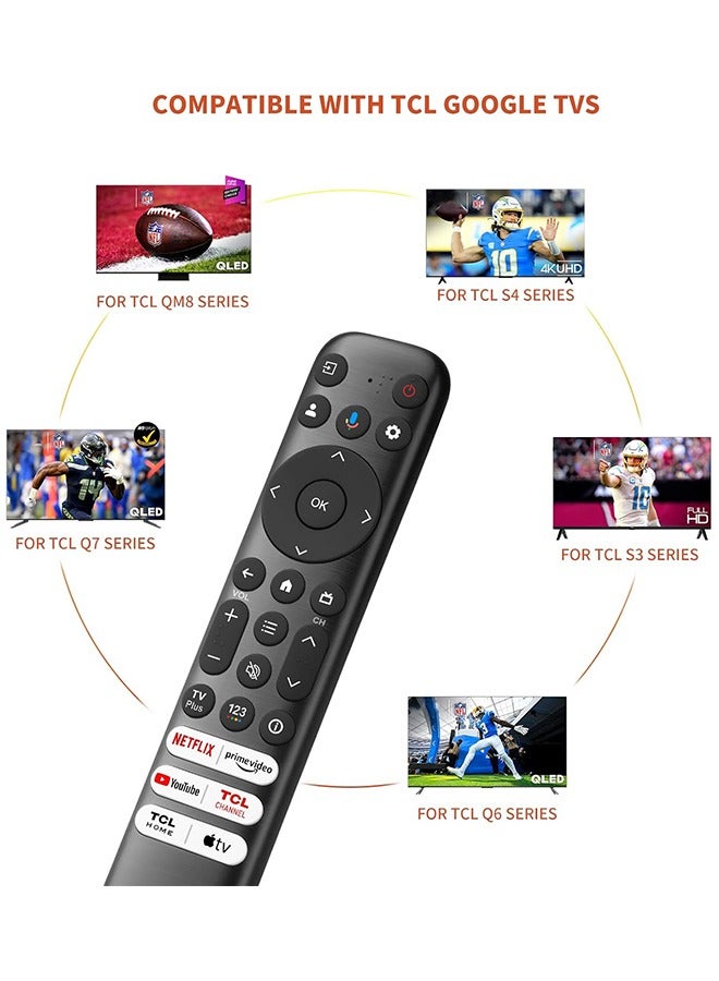 X-level Voice Replacement TV Remote Control for TCL Google Compatible with TCL Q6/Q7/QM8/S3/S4 Series - Image 2