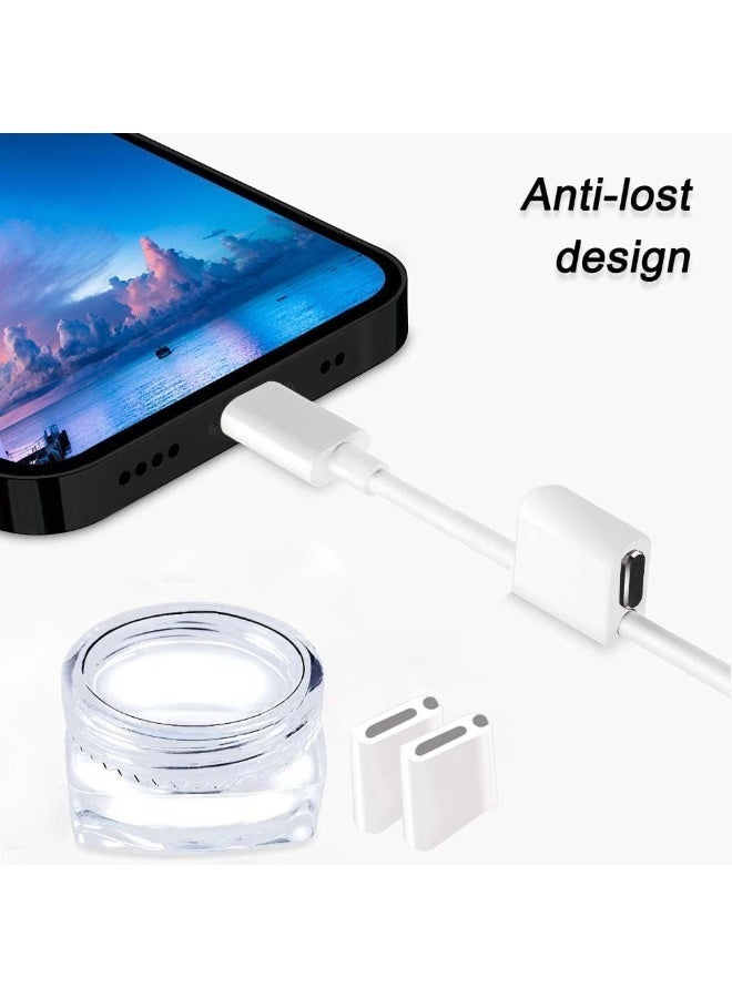 شاين زون غطاء غبار USB C، غطاء منفذ شحن Type C، 4 قطع مع فرشاة تنظيف باللون الأسود، حماية ملحق الهاتف ضد الفقدان - Image 5