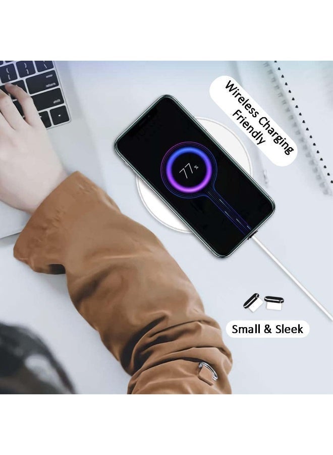 شاين زون غطاء غبار USB C، غطاء منفذ شحن Type C، 4 قطع مع فرشاة تنظيف باللون الأسود، حماية ملحق الهاتف ضد الفقدان - Image 2
