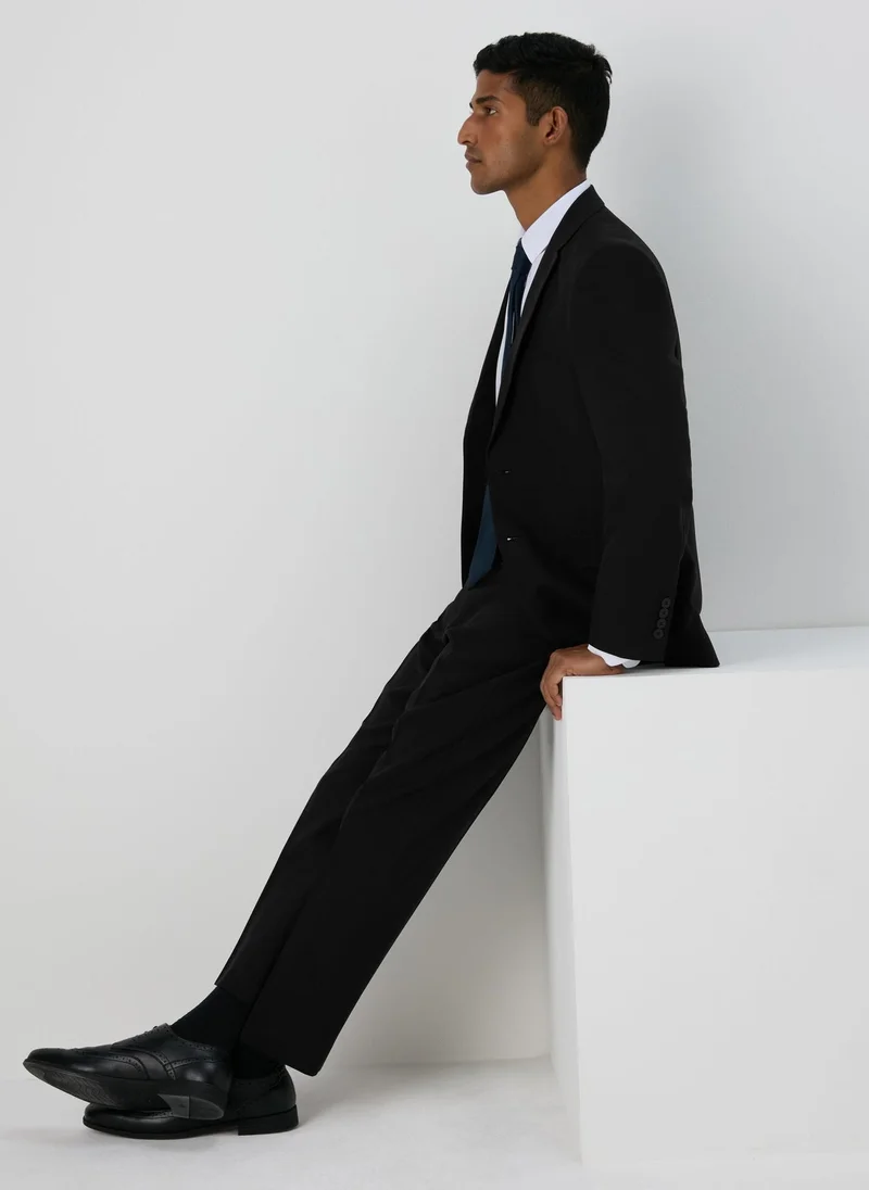 Matalan Taylor & Wright Panama Black Tailored Fit Suit Trousers
