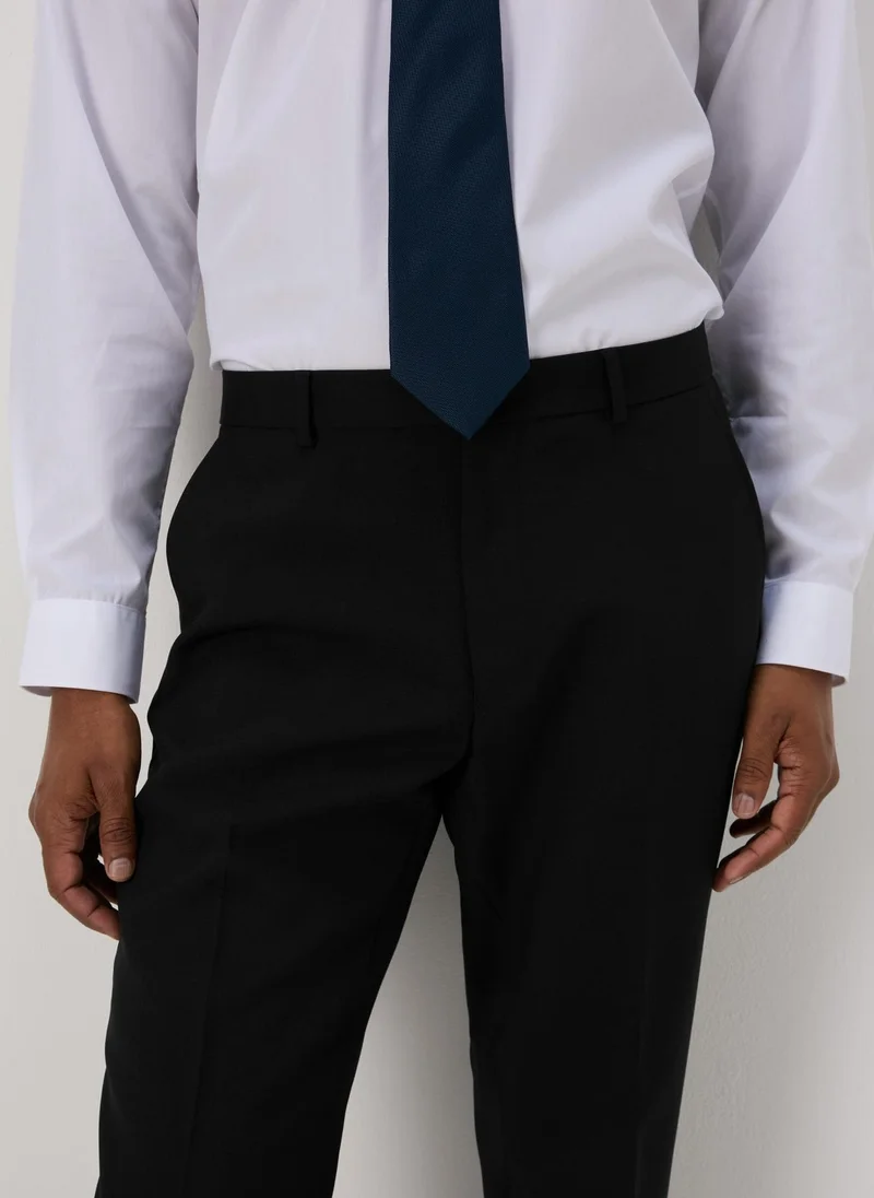 Matalan Taylor & Wright Panama Black Tailored Fit Suit Trousers