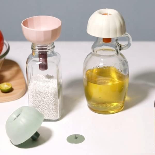 LUCC1N Funnels For Filling Bottles Plastic Funnel With Strainer Filter Cleaning Brush Sucker Hooks For Oil Liquid Powder Transfer - Image 2
