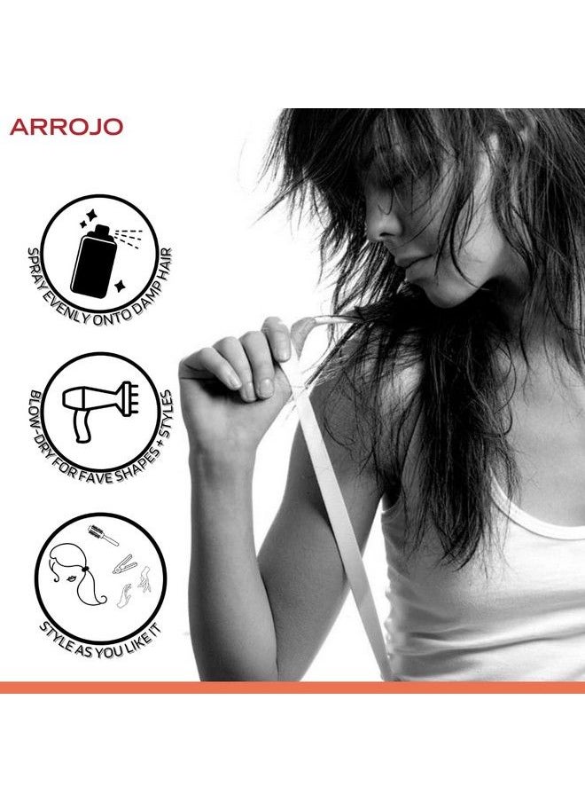 ARROJO Set & Style Hair Spray Blow Dry Spray To Create Body Shine Hold Hair Shine Spray For Blowdrying Hair Setting Anti Frizz Hair Products To Fight Humidity (6 Oz)  - Image 4