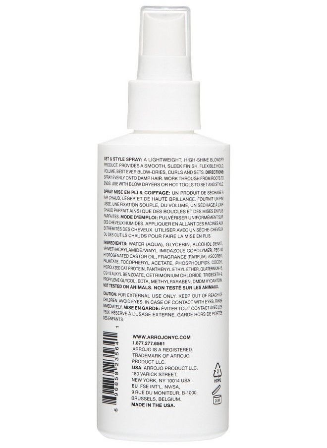 ARROJO Set & Style Hair Spray Blow Dry Spray To Create Body Shine Hold Hair Shine Spray For Blowdrying Hair Setting Anti Frizz Hair Products To Fight Humidity (6 Oz)  - Image 3
