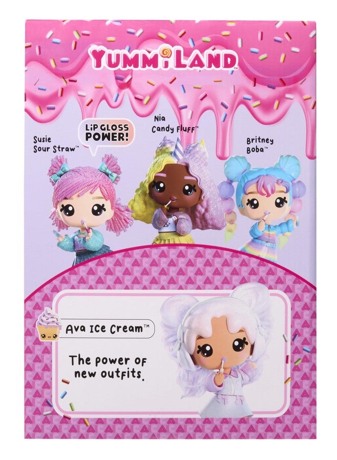Yummiland Large Doll- Ava Ice Cream with Scented Lip Gloss, Ages 4+ - Image 4