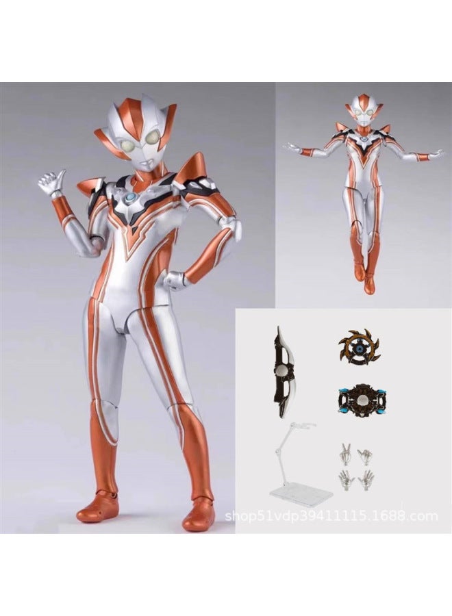 Ultraman Hand-made Spot Gold Cero Beria Geed Tiga Doll Model Stand Kidsren's Toys-Color:Ultraman Grid - Image 1
