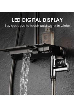 SYOSI Shower Thermometer LED Digital Display Shower Water Thermometer, 360° Rotating Screen, Fahrenheit and Centigrade Display, Baby Bath Water Thermometer for Home Bathroom Kitchen(Silver)  - Image 2
