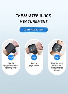 ULHYC Blood Pressure Monitor Digital Wrist Blood Pressure Machine Adjustable Cuff Bp Detector 2x99 Readings Memory Large Display Voice with Carrying Case Automatic Blood Pressure Wrist Detector Watch,blood pressure meter digital,bp monitor  - Image 3