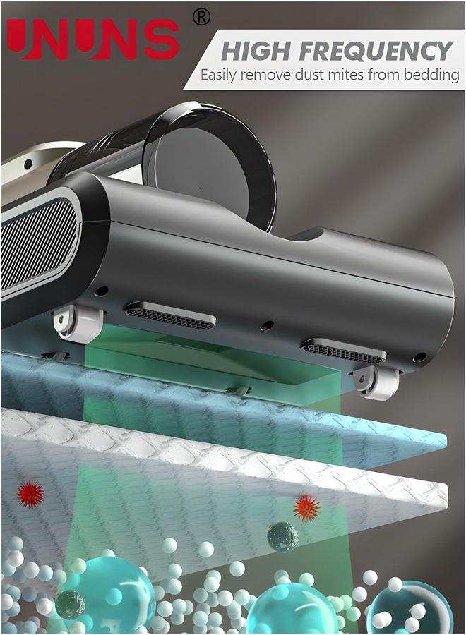 UNUNS Bed UV Vacuum Cleaner, Dust Mite Cleaner 12KPa Handheld Deep Mattress High-Frequency Double Beat Suitable for Bedding, Sofa, Other Fabric Surfaces - Image 5