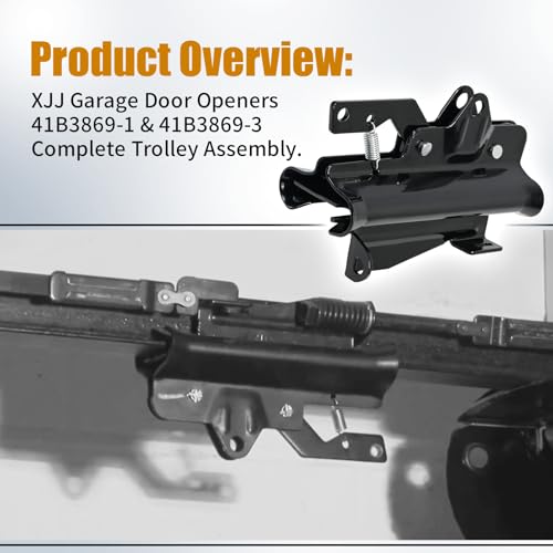 XJJ Garage Door Openers 41B3869-1 & 41B3869-3 Complete Trolley Assembly Compatible with LiftMaster and Chamberlain - Image 2