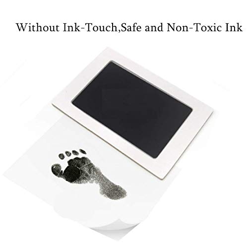 Grab Classy Safe Inkless For 6-12 Months Baby Handprint And Baby Footprint Ink Pad With Imprint Cards 100% Non-Toxic & Mess Free Safe For Newborn Baby And Toddlers (Black,) - 1 Count - Image 4
