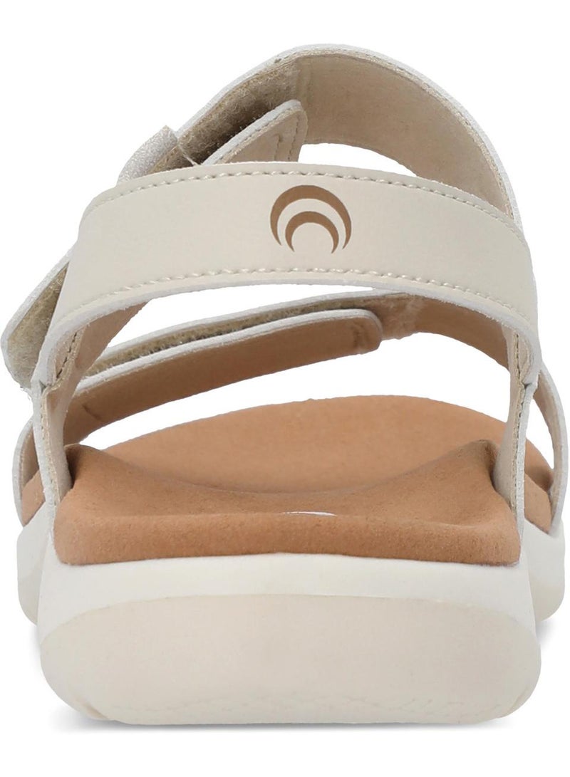 Outventure صنادل نسائية بلون بيج غروب الشمس EU 37، جلد صناعي علوي، أحزمة قابلة للتعديل، قاعدة قدم مريحة، نعل مطاطي متين للأنشطة الخارجية والاستخدام اليومي - Image 5