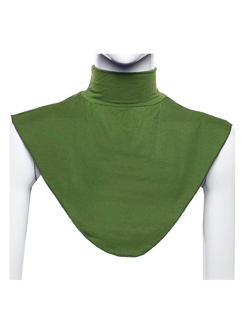 Loquat Ladies Shawl Turtleneck Fake collar Top Neck scarf Army Green 