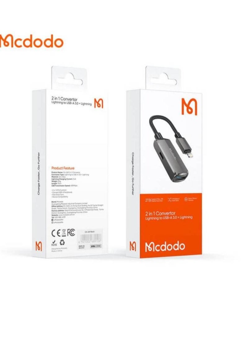 Mcdodo CA-2690 OTG 2in1 Convertor Lightning to USB 3.0
