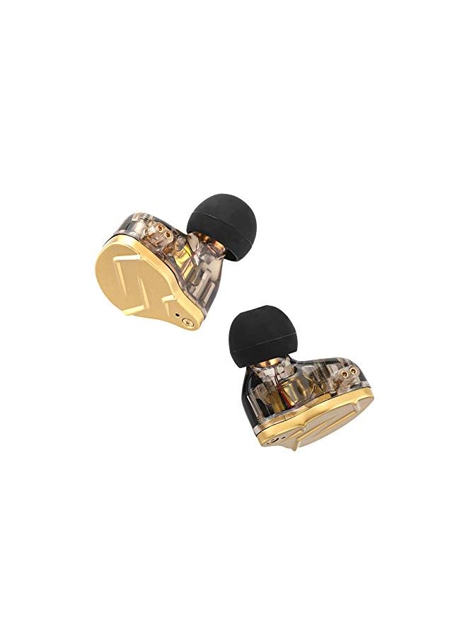 Linsoul KZ ZSN Pro X Dual Driver 1BA+1DD Hybrid Metal Earphones HiFi in-Ear Monitor with Detachable 2Pin Cable, Zinc Alloy Faceplate (With Mic, Gold) - Image 3