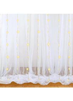 1iAM 1iAM 3pcs White Decoration Net Light Combo 2pcs Large Stitched with Ribbon Nylon Made Reusable Soft Wrinkled Free 85x5ft Each Backdrop Decor Net 1pc 11m Rice Light for Any Party or Event 