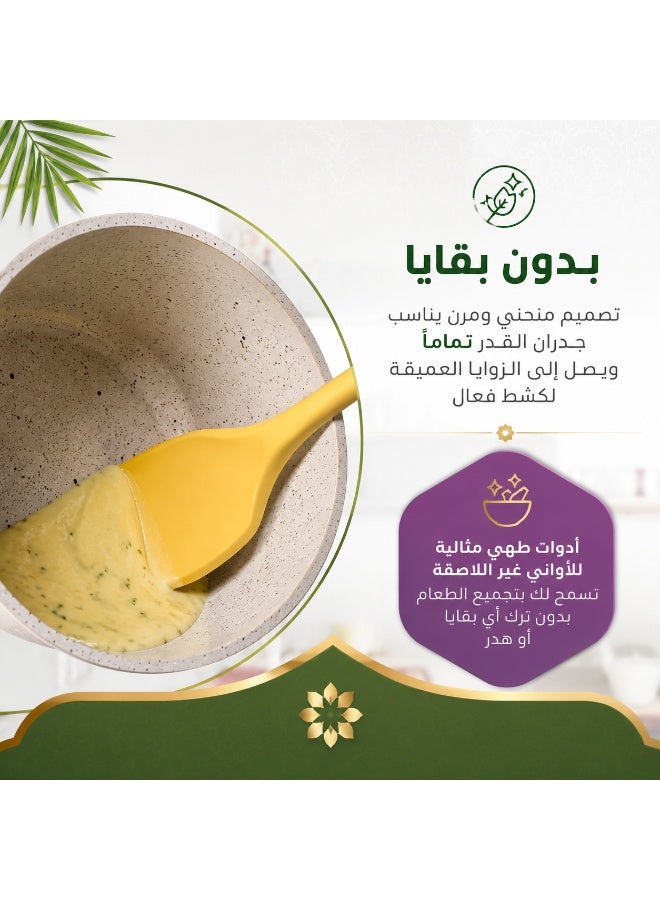 مجموعة ملاعق سيليكون مكونة من 5 قطع مع مغناطيسية، ملاعق مقاومة للحرارة لأواني الطهي غير اللاصقة، ملاعق طهي، ملاقط مطبخ مع حامل للخلط، والغرف، والكشط، والبيض، والسمك، والبرغر (متعددة الألوان) - Image 5