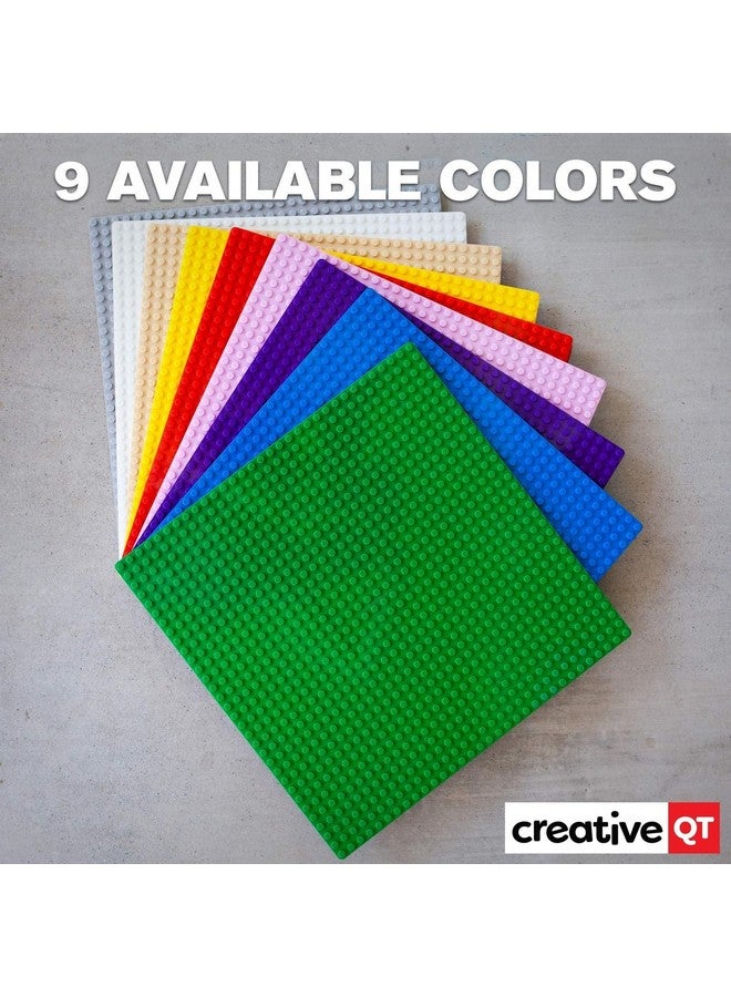 Creative QT MakerBase, Green, 4 Pack, 10”x10” Peel-and-Stick Toy Building Blocks Stackable Baseplates, Bases for Play Tables, Walls, and More, Compatible with All Major Brick Brands - Image 5