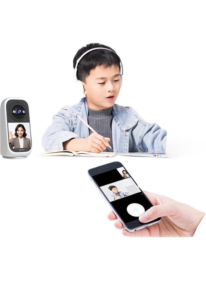Jooan Indoor Surveillance Camera With Screen, High-Definition Two-Way Video Call, Remote Monitoring Via Smartphone, 360-Degree Coverage, Night Vision, Panoramic View, Voice And Video Communication - Image 3