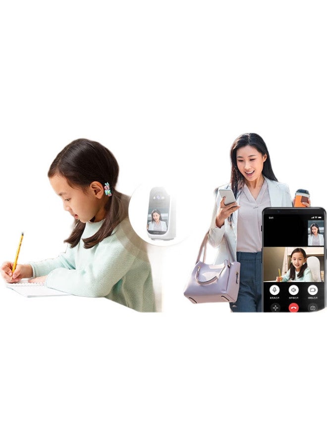 Jooan Indoor Surveillance Camera With Screen, High-Definition Two-Way Video Call, Remote Monitoring Via Smartphone, 360-Degree Coverage, Night Vision, Panoramic View, Voice And Video Communication - Image 2